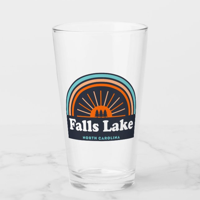 Falls Lake North Carolina Rainbow Glass (Front)