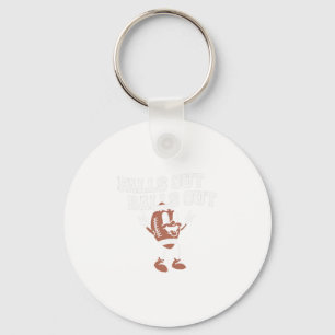 Falls Out Out Touchdown Footll Game Day Thanksgivi Keychain