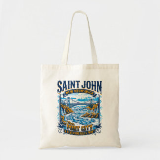 Falls Saint John New Brunswick Port City Frost Tote Bag