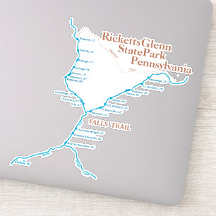 Falls Trail Map 8"x8"