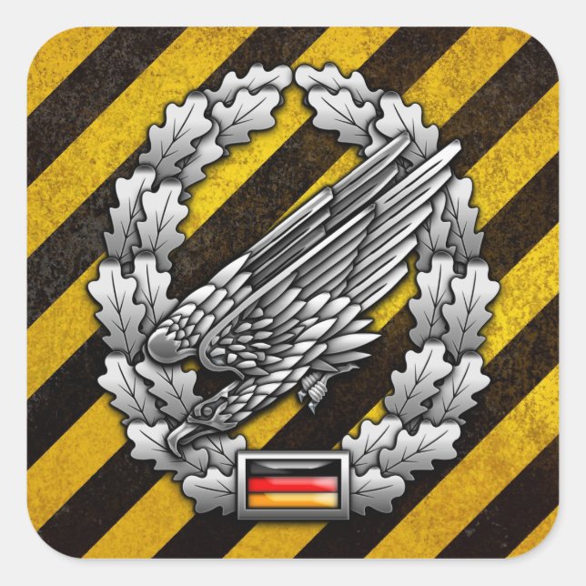 Fallschirmjägertruppe Barettabzeichen Square Sticker (Front)