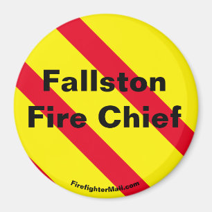 Fallston Fire Chief aimant rouge/jaune/noir
