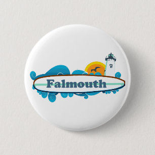 Falmouth - Cape Cod. 2 Inch Round Button