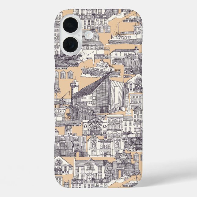 Falmouth toile mulberry sand Case-Mate iPhone case (Back)