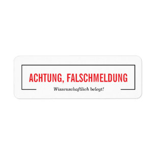 Falschmeldung Aufkleber