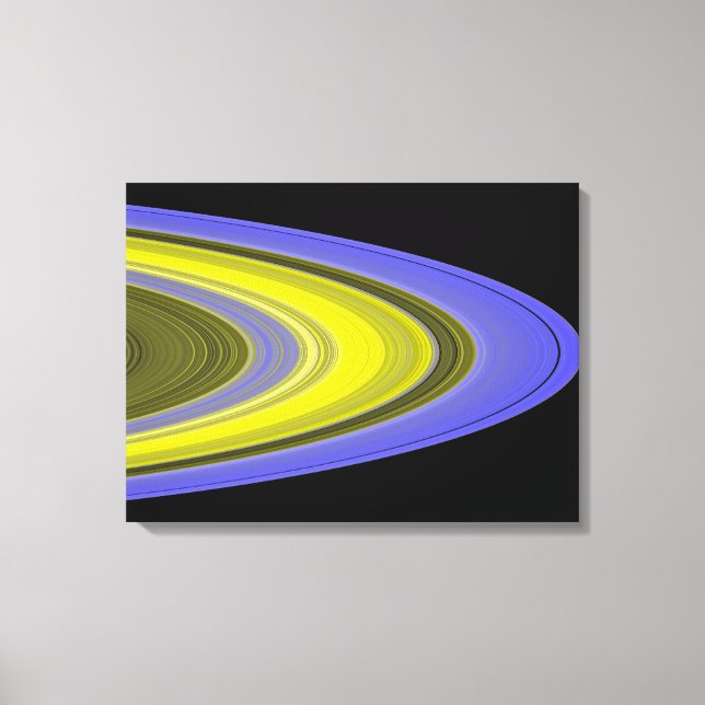 False-colour image of Saturn's rings Canvas Print (Front)