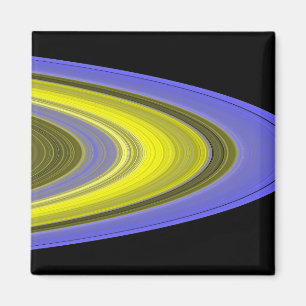 False-colour image of Saturn's rings Magnet