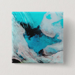 False colour view of Polynya (open water) 2 Inch Square Button