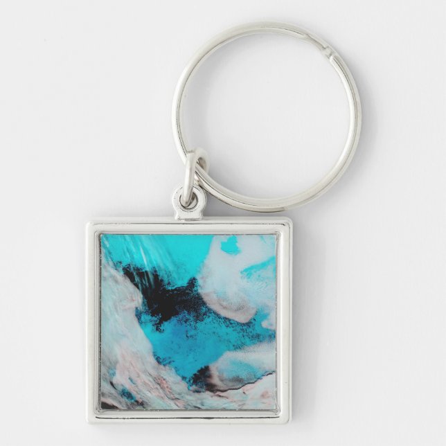 False colour view of Polynya (open water) Keychain (Front)