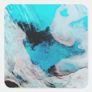 False colour view of Polynya (open water) Square Sticker