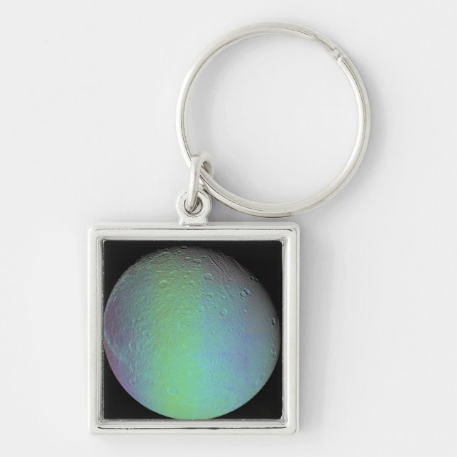 False colour view of Saturn's moon Dione Keychain (Front)