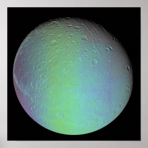 False colour view of Saturn's moon Dione Poster