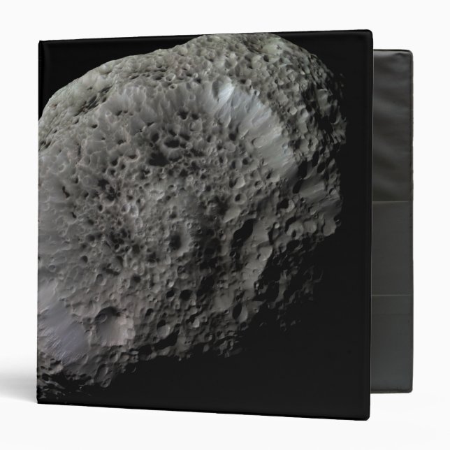 False-colour view of Saturn's moon Hyperion Binder (Front/Inside)