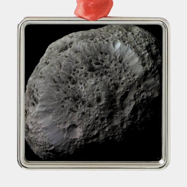 False-colour view of Saturn's moon Hyperion Metal Ornament (Front)