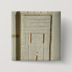 False door of Sheshi, c.2300-2200 BC (painted lime 2 Inch Square Button
