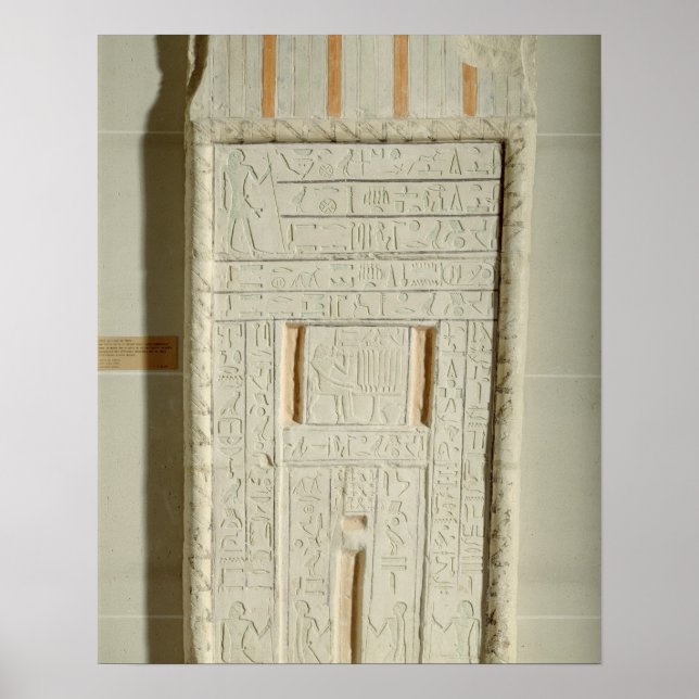 False door of Sheshi, c.2300-2200 BC (painted lime Poster (Front)