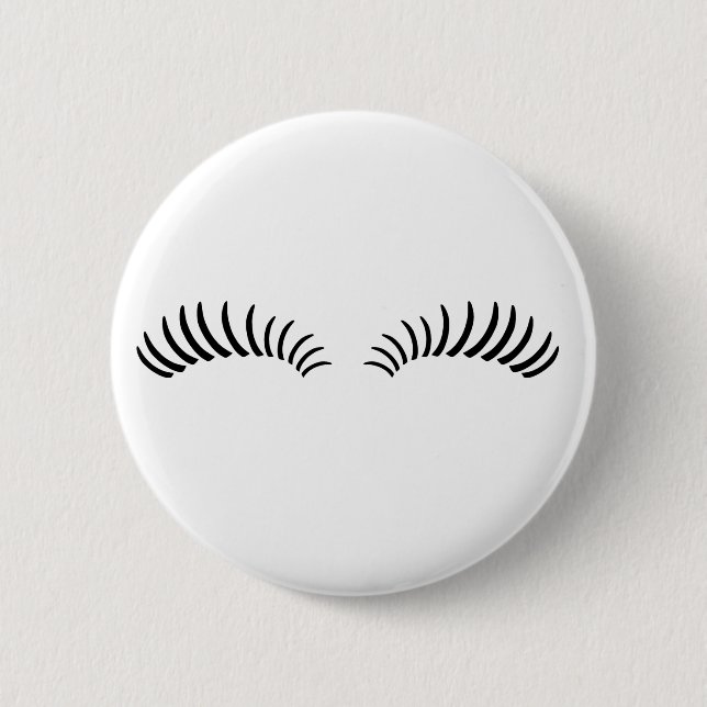 False Eye Lashes 2 Inch Round Button (Front)