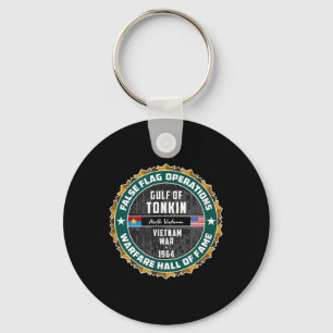 False Flag Operation Warfare Strategy Gulf Tonkin  Keychain