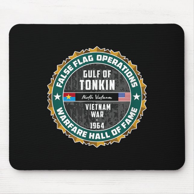 False Flag Operation Warfare Strategy Gulf Tonkin  Mouse Pad (Front)