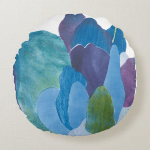 False Indigo I Round Pillow