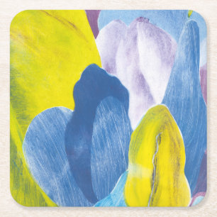 False Indigo III Square Paper Coaster