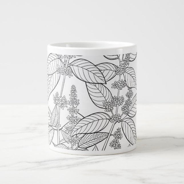 False Nettle - Boehmeria cylindrica - Native Plant Large Coffee Mug (Front)