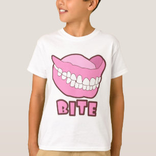 False Teeth Dentures Bite T-Shirt
