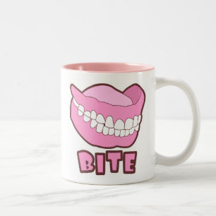 False Teeth Dentures Bite Two-Tone Coffee Mug