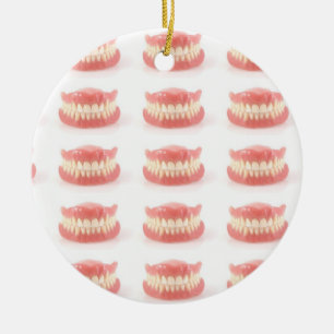 "FALSE TEETH" OVER THE HILL ORNAMENT AND GIFT