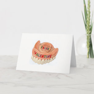 False Teeth Valentines Day Card