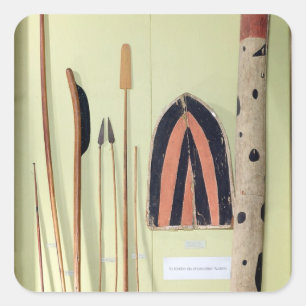 False weapons from the Tomb of of Nakhti, Middle K Square Sticker