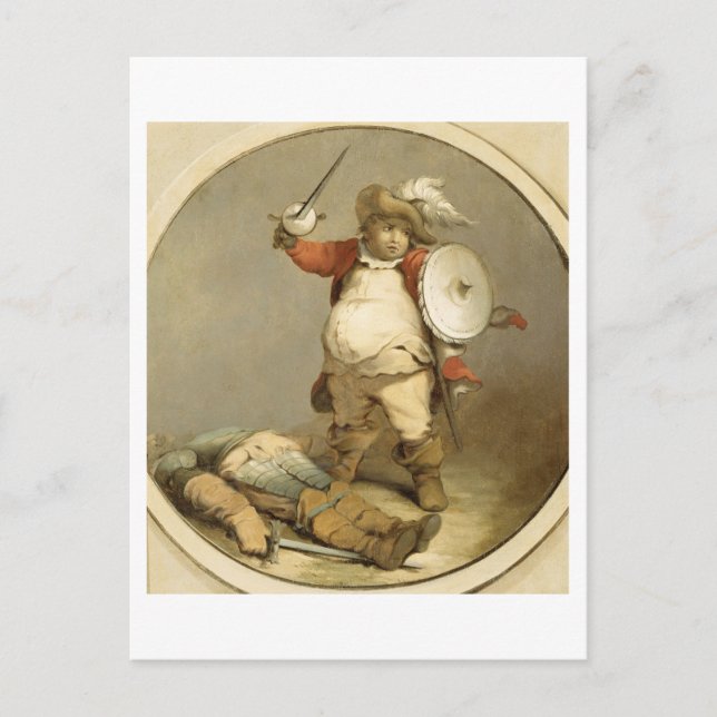 Falstaff with the Body of Hotspur, c.1786 (oil on Postcard (Front)