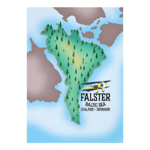 Falster Island Denmark travel poster. Photo Print