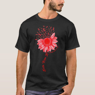 Falth Hope World Aids Day Awareness Daisy Flower R T-Shirt