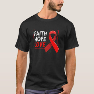 Falth Hope World AIDS Day Awareness Daisy Flower R T-Shirt