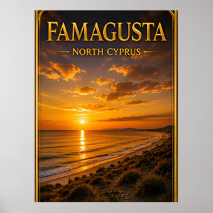 Famagusta North Cyprus Coastal Journey Poster