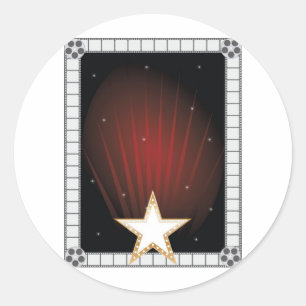 Fame Background Classic Round Sticker