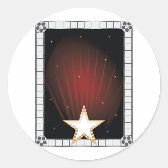 Fame Background Classic Round Sticker (Front)