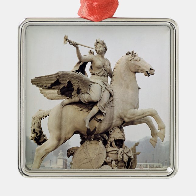Fame Riding Pegasus  1699-1702 Metal Ornament (Front)