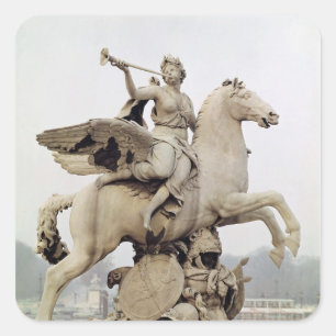 Fame Riding Pegasus 1699-1702 Square Sticker