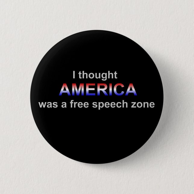 fAmerica free speech zone button (Front)