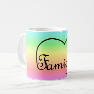 Famiglia Italian Family heart rainbow Coffee Mug