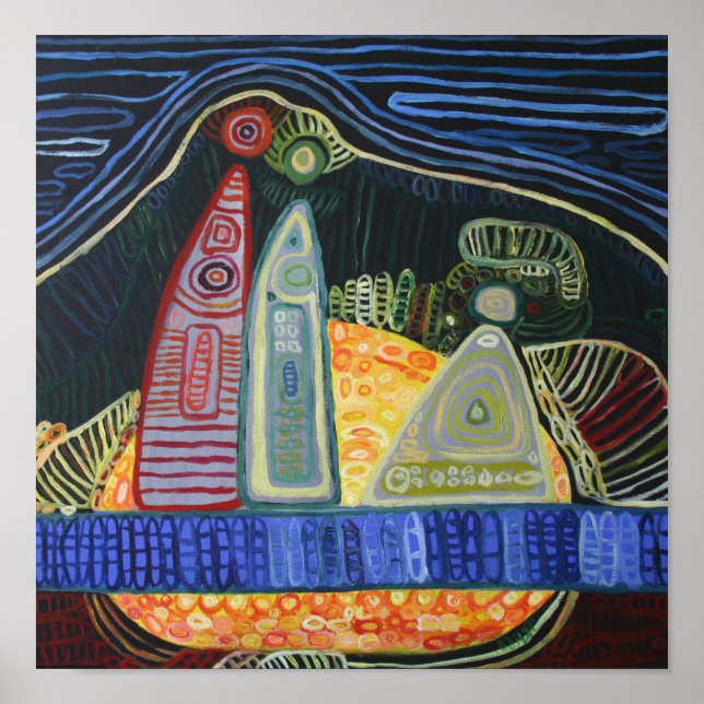 Familia Asbtract Art peinture valeur Poster papier (Devant)