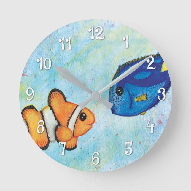 Familiar Faces Round Clock (Front)