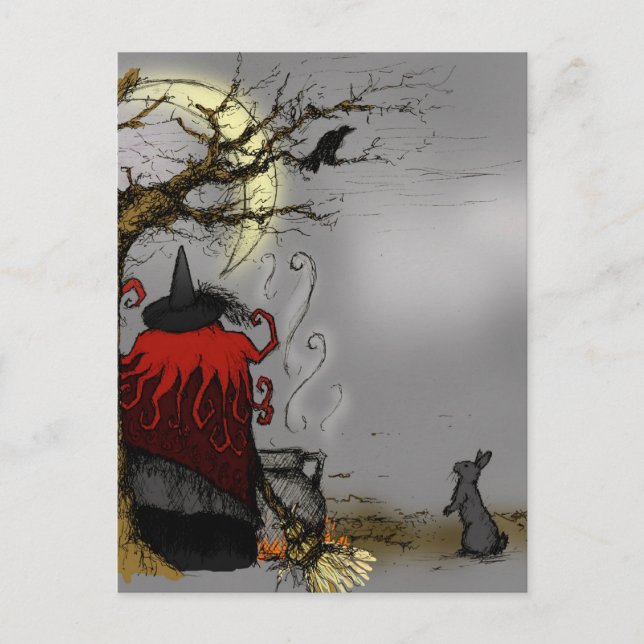 FAMILIAR HALLOWEEN POSTCARD (Front)