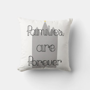 families are forever lds mormon temple, love throw pillow
