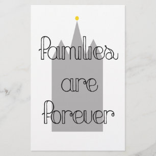 families are forever mormon lds temple stationery