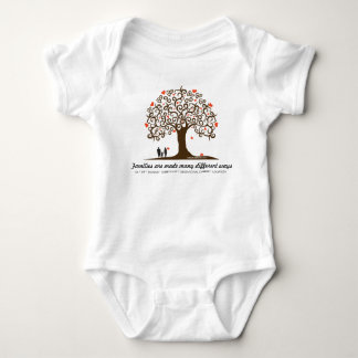 Families are made many different ways baby bodysuit