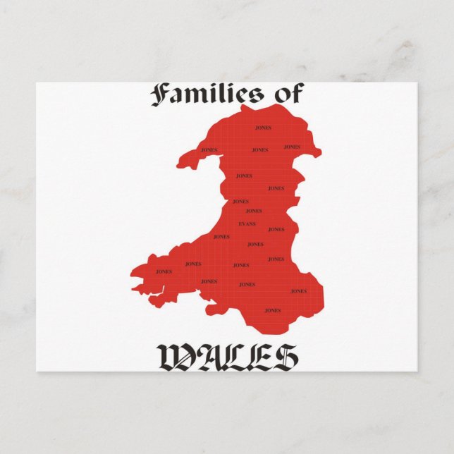Families of Wales Postcard (Front)