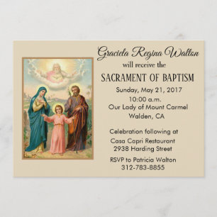 Famille Baptismale Jésus-Marie Joseph Invitation